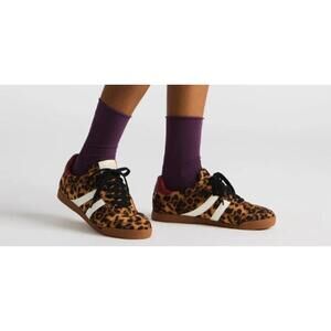 Steve Madden Women's Hudsin Lace-Up Sneaker in Leopard, Women's 7.5